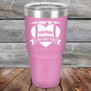 My Heart is on that field - Football Mom Dad - Powder Coated Etched Tumbler