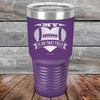 My Heart is on that field - Football Mom Dad - Powder Coated Etched Tumbler