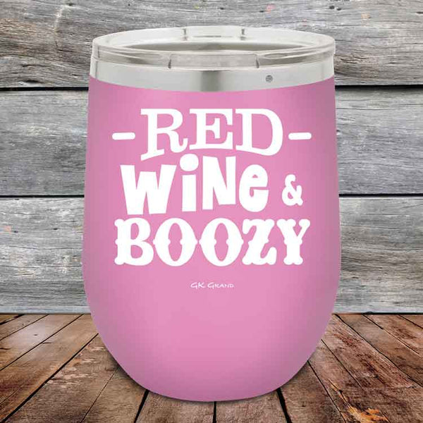 Red Wine & Boozy - 12 oz Powder Coated Etched Tumbler