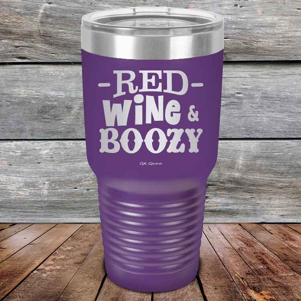 Red Wine & Boozy - 20 oz & 30 oz Powder Coated Etched Tumbler