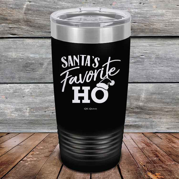 Santa's Favorite HO - 20 oz & 30 oz Powder Coated Etched Tumbler