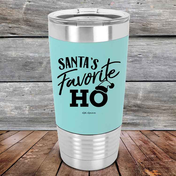 Santa's Favorite HO - 20 oz Premium Silicone Wrapped Engraved Tumbler