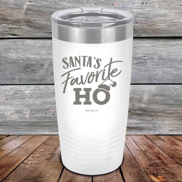 Santa's Favorite HO - 20 oz & 30 oz Powder Coated Etched Tumbler