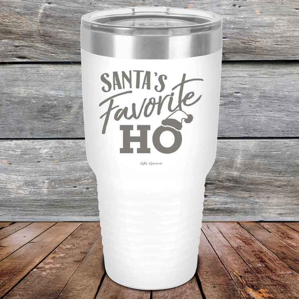 Santa's Favorite HO - 20 oz & 30 oz Powder Coated Etched Tumbler