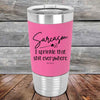 Sarcasm I sprinkle that shit everywhere - Premium Silicone Wrapped Engraved Tumbler