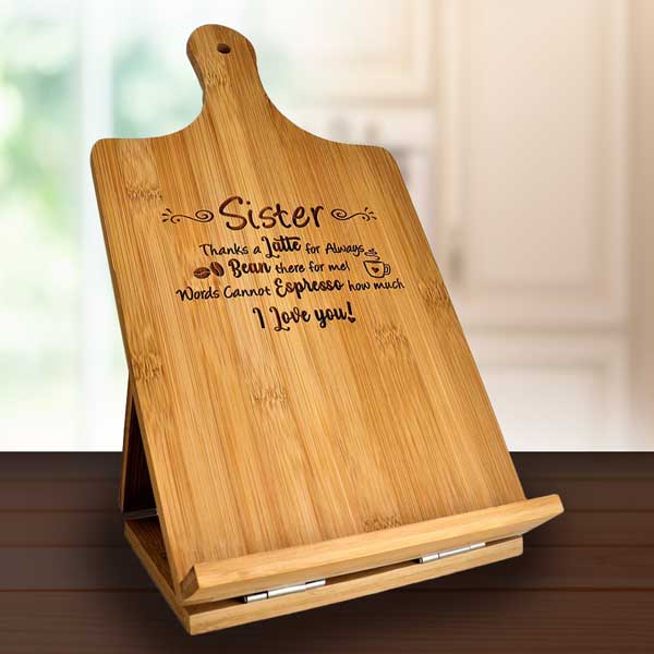 Sister - Bamboo Recipe Holder 