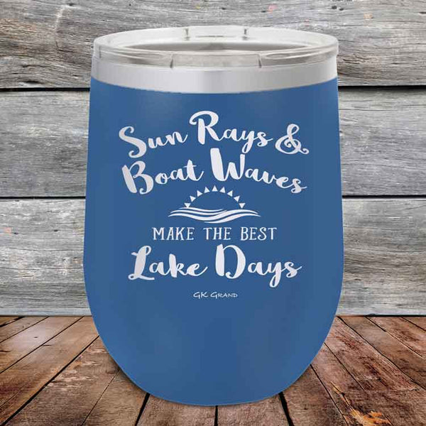 Sun Rays & Boat Waves Make the Best Lake Days - Powder Coated Etched Tumbler