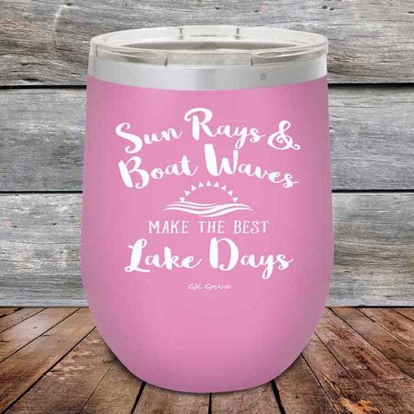 Sun Rays & Boat Waves Make the Best Lake Days - Powder Coated Etched Tumbler