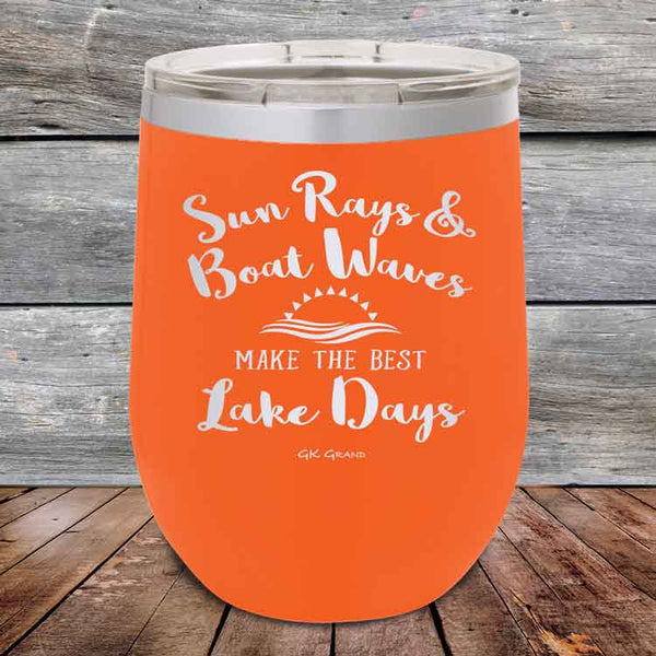 Sun Rays & Boat Waves Make the Best Lake Days - Powder Coated Etched Tumbler