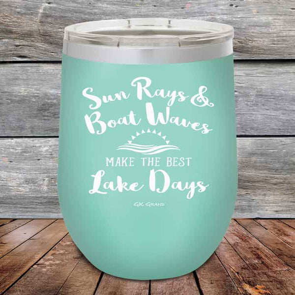 Sun Rays & Boat Waves Make the Best Lake Days - Powder Coated Etched Tumbler