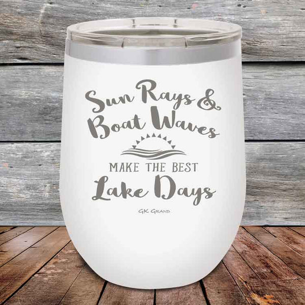 Sun Rays & Boat Waves Make the Best Lake Days - Powder Coated Etched Tumbler