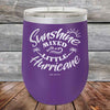 Sunshine Mixed with a Little Hurricane - Powder Coated Etched Tumbler