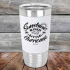 Sunshine Mixed with a Little Hurricane - Premium Silicone Wrapped Engraved Tumbler