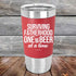 Surviving Fatherhood One Beer At A Time - Premium Silicone Wrapped Engraved Tumbler