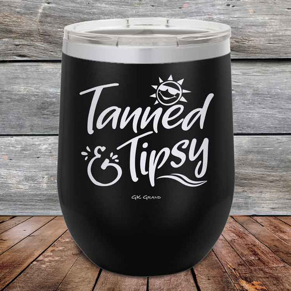 Tanned & Tipsy - Powder Coated Etched Tumbler