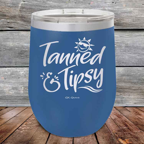 Tanned & Tipsy - Powder Coated Etched Tumbler