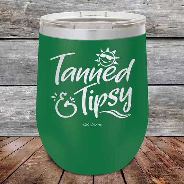 Tanned & Tipsy - Powder Coated Etched Tumbler