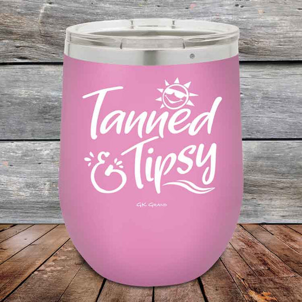 Tanned & Tipsy - Powder Coated Etched Tumbler