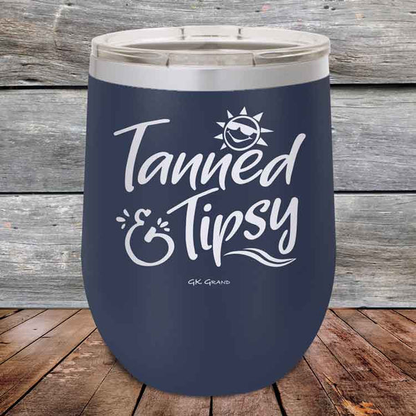 Tanned & Tipsy - Powder Coated Etched Tumbler