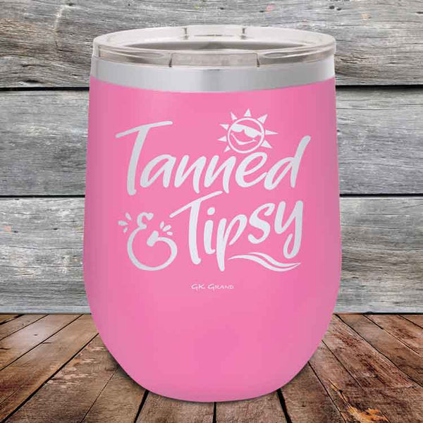 Tanned & Tipsy - Powder Coated Etched Tumbler