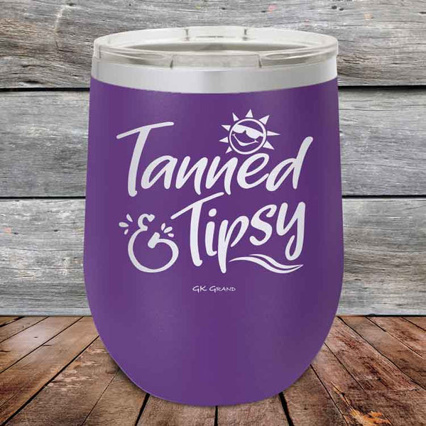 Tanned & Tipsy - Powder Coated Etched Tumbler