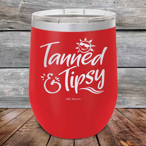 Tanned & Tipsy - Powder Coated Etched Tumbler