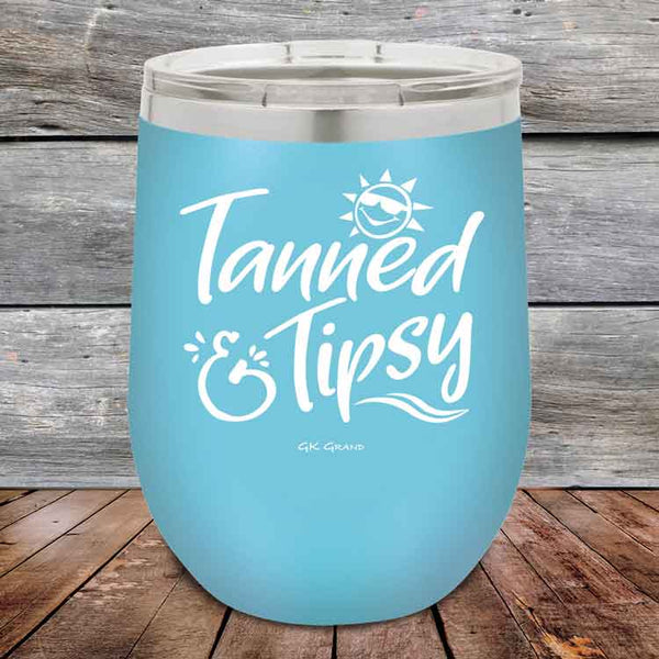 Tanned & Tipsy - Powder Coated Etched Tumbler