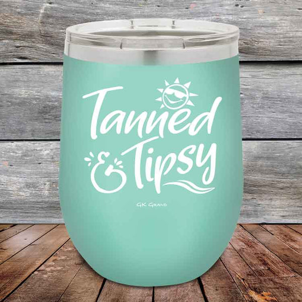 Tanned & Tipsy - Powder Coated Etched Tumbler