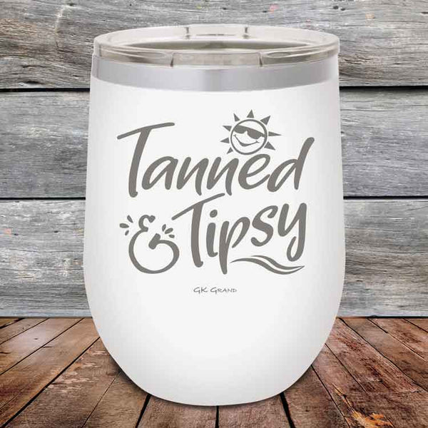 Tanned & Tipsy - Powder Coated Etched Tumbler