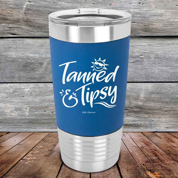 Tanned & Tipsy - Premium Silicone Wrapped Engraved Tumbler