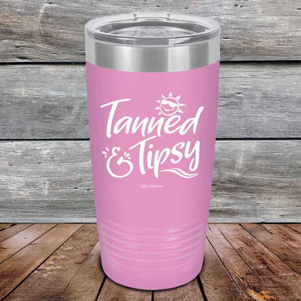 Tanned & Tipsy - Powder Coated Etched Tumbler