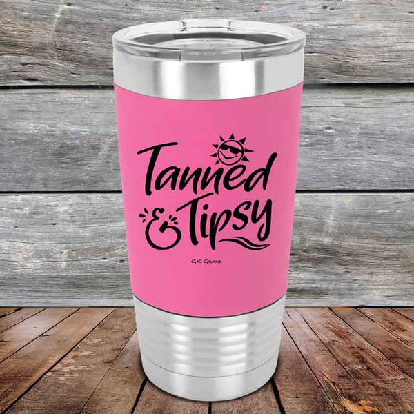 Tanned & Tipsy - Premium Silicone Wrapped Engraved Tumbler