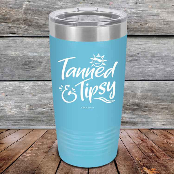 Tanned & Tipsy - Powder Coated Etched Tumbler