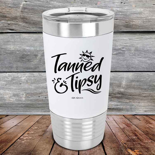 Tanned & Tipsy - Premium Silicone Wrapped Engraved Tumbler