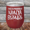 THIS IS PROBABLY NUNYA BIZNIZ - Powder Coated Etched Tumbler