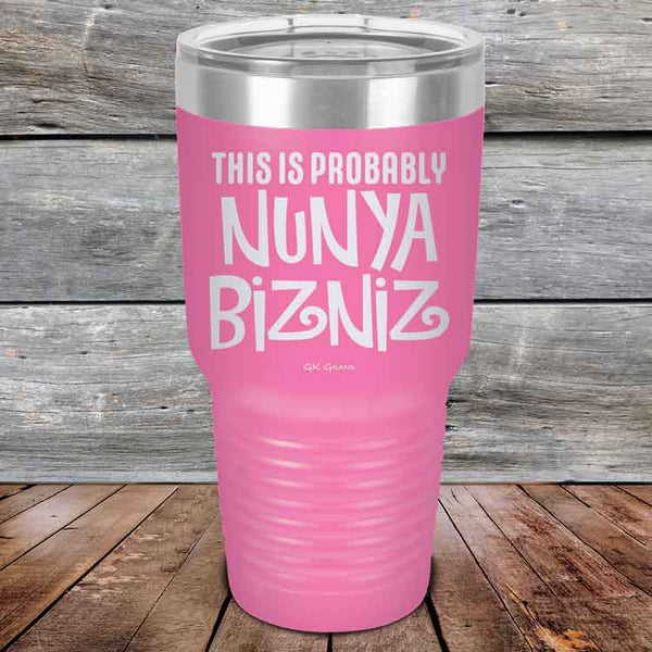 THIS IS PROBABLY NUNYA BIZNIZ - Powder Coated Etched Tumbler