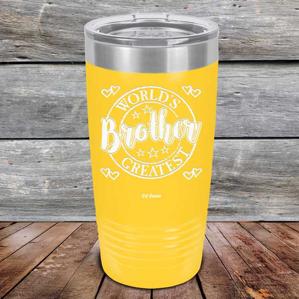 Worlds Greatest Brother - Powder Coated Etched Tumbler