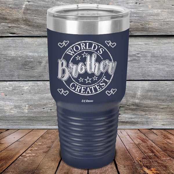 Worlds Greatest Brother - Powder Coated Etched Tumbler