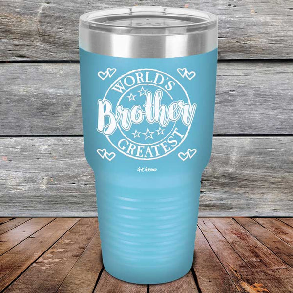 Worlds Greatest Brother - Powder Coated Etched Tumbler