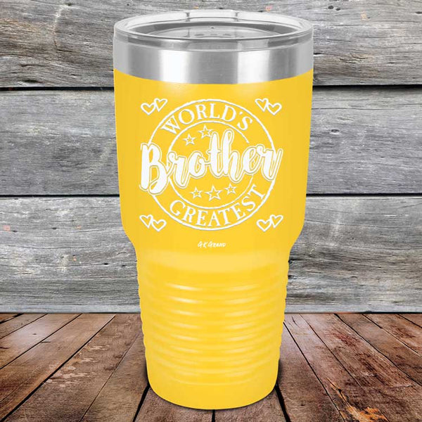 Worlds Greatest Brother - Powder Coated Etched Tumbler