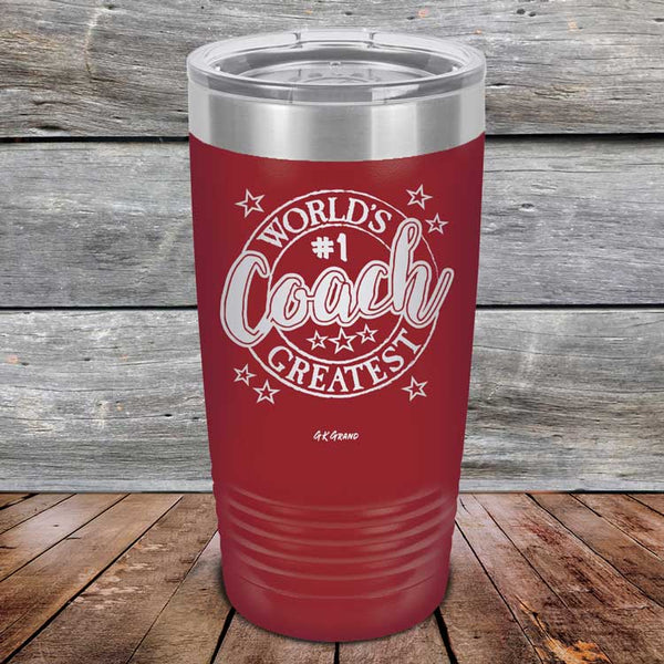 World's Greatest Coach - Powder Coated Etched Tumbler