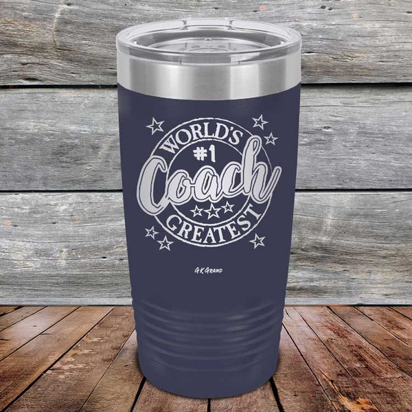 World's Greatest Coach - Powder Coated Etched Tumbler