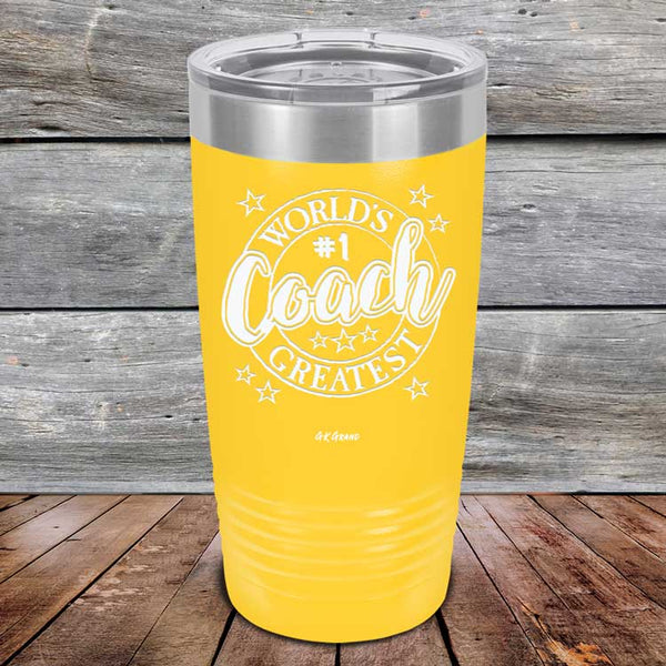 World's Greatest Coach - Powder Coated Etched Tumbler