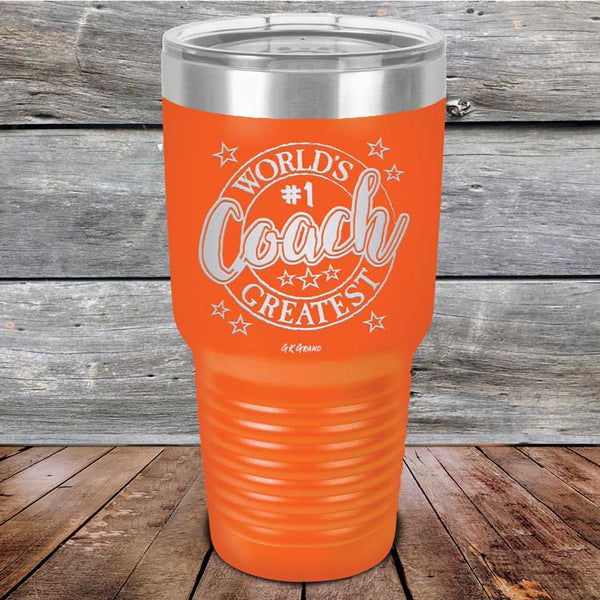 World's Greatest Coach - Powder Coated Etched Tumbler