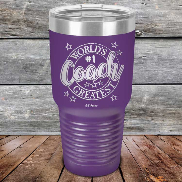 World's Greatest Coach - Powder Coated Etched Tumbler