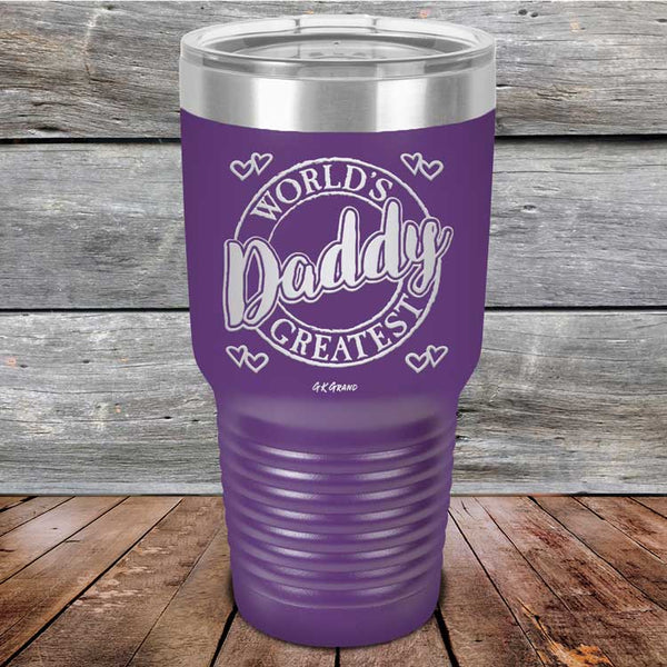 World's Greatest Daddy - Powder Coated Etched Tumbler