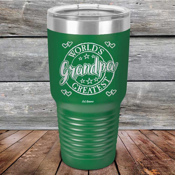 World's Greatest Grandpa - Powder Coated Etched Tumbler