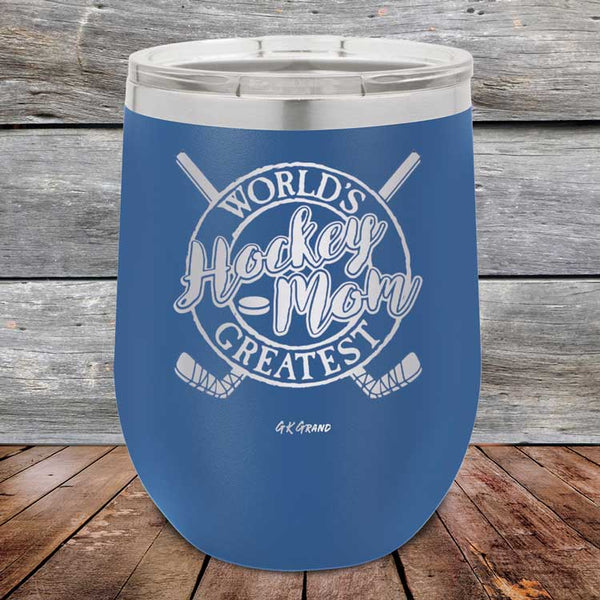 Worlds Greatest Hockey Mom - Powder Coated Etched Tumbler