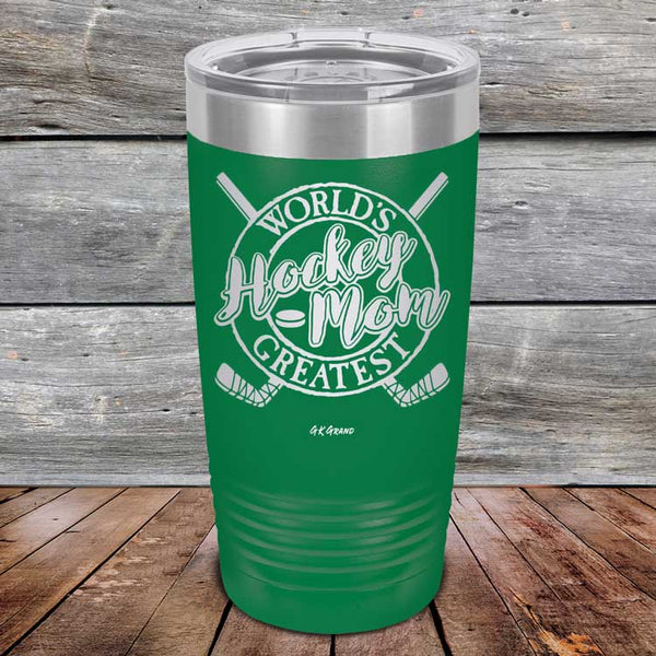 World's Greatest Hockey Mom - Powder Coated Etched Tumbler