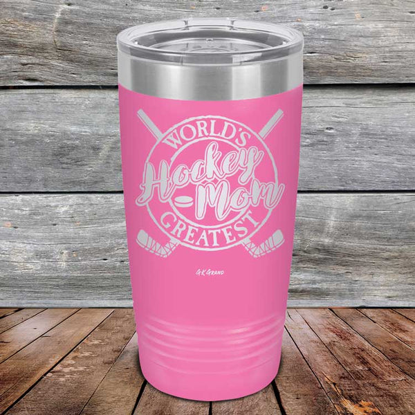 World's Greatest Hockey Mom - Powder Coated Etched Tumbler